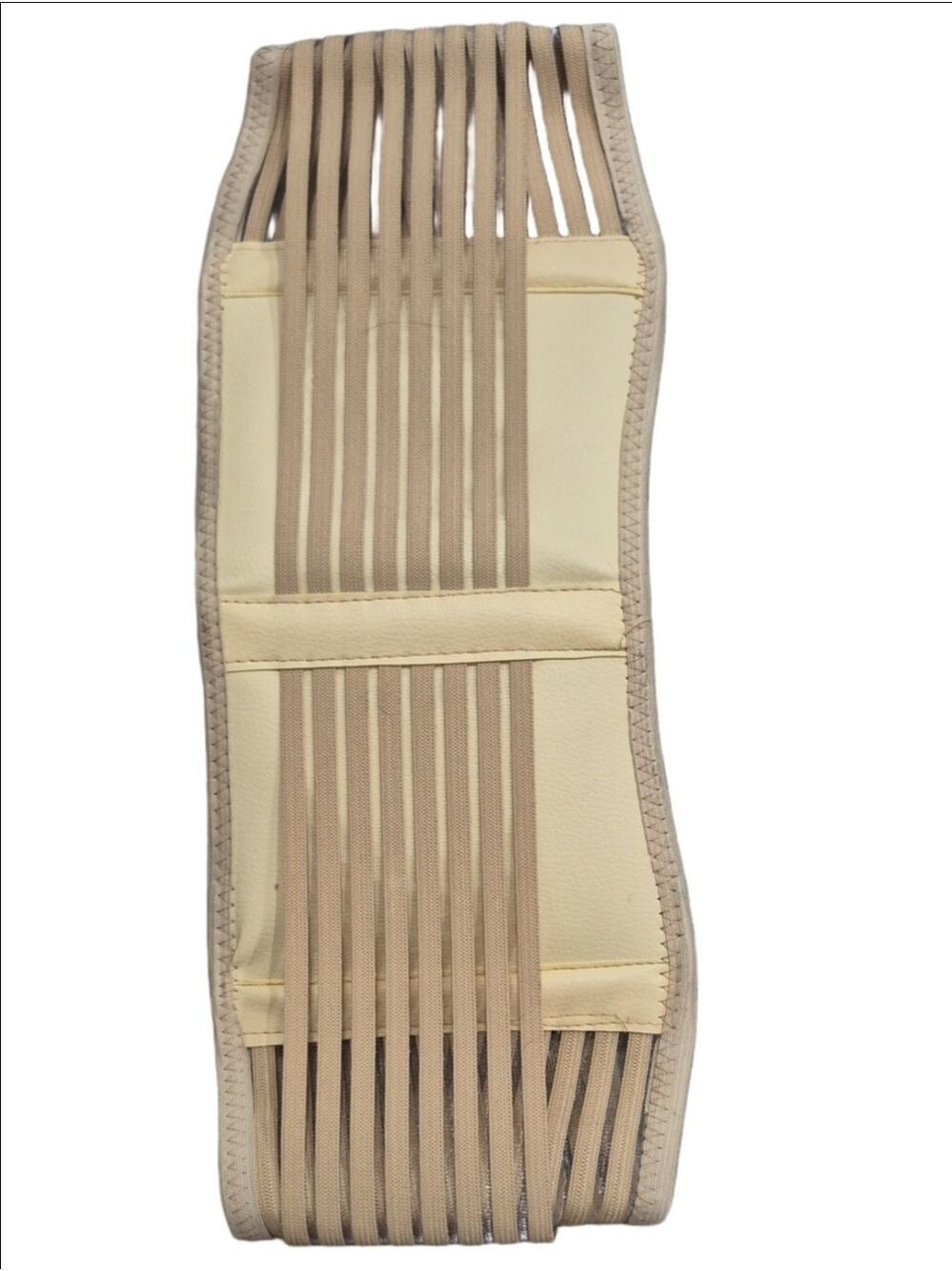 Self-Heating Magnetic Lumbar Support Back Brace Belt - Beige, Size L